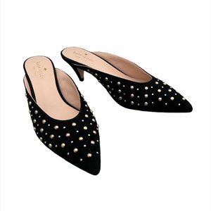 Kate Spade Surie Mules Suede Black Size 6 New With Box